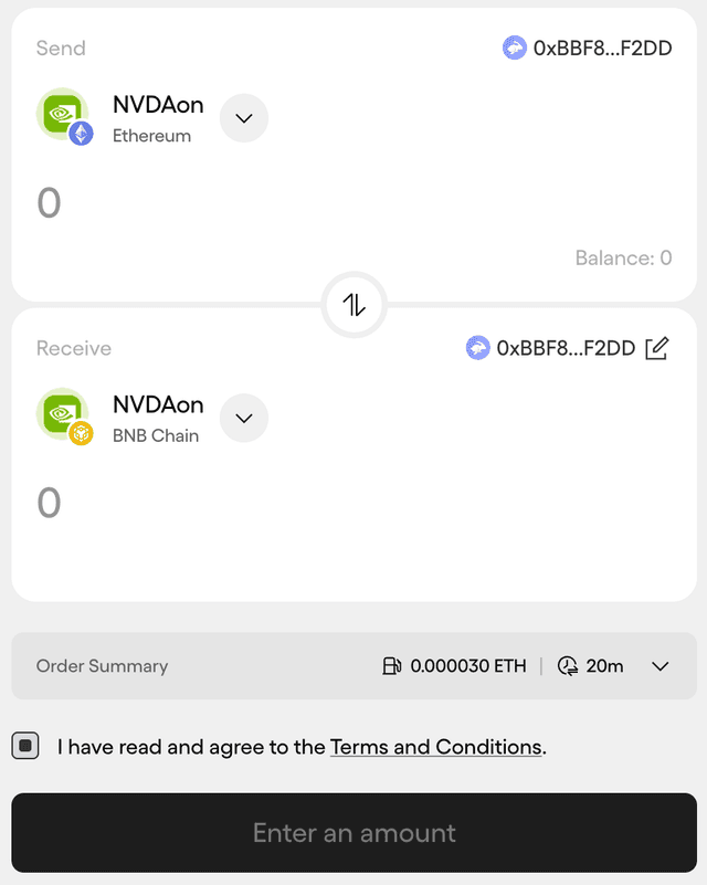 Edit Destination Address